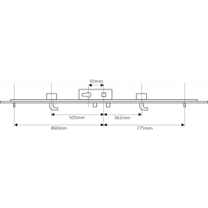 Maco 2 Hook 2 Mushroom Multipoint Lock | UPVC Maintenance